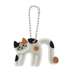 【メール便】Cat's initial ネコのイニシャルシリーズ キーリング 猫のイニシャルキーリング M ねこ デコレ 反射板 キーホルダー かわいい グッズ 