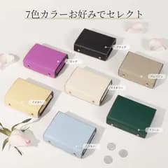 【新品】財布 レディース  2つ折り 本革 日本製 小さい財布 お札が折れない 箱型財布 コンパクト 使いやすい 左利き カード入れ多い ミニ財布 ボックス型小銭入れ 2つ折り