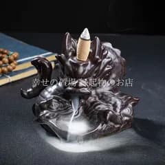 龍 ドラゴン 竜 飛翔 香炉 風水 線香立て お香 倒流香炉 コーン型 おしゃれ インテリア オブジェ 置物 陶器製 リバースインセンス 癒し 浄化 飾り 金運 繁栄 浄化 気 縁起物 開運グッズ 邪気払い 開運 運勢アップ