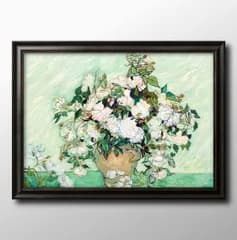 00009フィンセント ファン ゴッホ バラのある花瓶 A3 サイズ ポスター アート おしゃれ 絵画 インテリア 北欧 イラスト マット紙 艶消し アートパネル 額 フレーム デザイン 壁掛け ギフト 新築祝い ディスプレイ