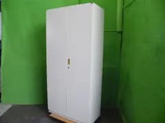 スチール製 両開き書庫 棚５段 カギ無し H191cm×W90cm×D45cm■キャビネット■U-1004
