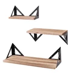 ウォールシェルフ 賃貸 石膏ボード 奥行き15cm 壁掛け棚 diy キャットウォーク 壁付け cdラック 漫画/フィギュア 飾り棚 ディスプレイ 3点セット ナチュラル キッチン 洗面所 耐荷重10kg