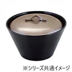 福井クラフト　TA千筋クィーン椀(蓋親)銀透き/総黒 32000570