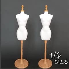 ★アウトレット品★トルソー　ホワイトゴールド　バービー　ブライス　ファッションロイヤリティ　ポピーパーカー　アクションフギュア　アウトフィット　ドレス　ディスプレイ　1/6ドールサイズ　２個セット