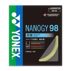 【高い反発力とシャープな打球感】【パッケージ品】ヨネックス(YONEX) ナノジー98 NBG98バドミントンガット【メール便発送】(520049997)