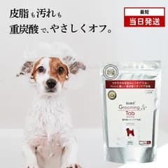 グルーミングタブ 犬猫用 入浴剤 重炭酸 100錠｜中性・無香料・ビタミンC配合｜ニオイ/皮脂ケア 新品