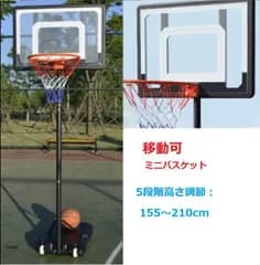 セール バスケットゴール  ミニバス 155～210cm ミニバスケットボール 練習用 バスケットボール バスケット ゴールネット  屋外用バスケットボール バスケットゴールスタンド 子供 大人 キッズ ジュニア 小学生 家庭用  バスケ 持ち運び 部活 室内