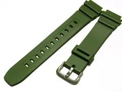 高品質　AE-1200、AE-1300用　ラバーベルト　緑　18mm （AE1200、AE1300取付用）