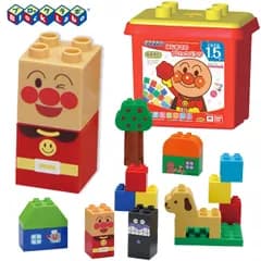 ブロックラボ アンパンマンはじめてのブロックバケツ 1.5歳～ バンダイ