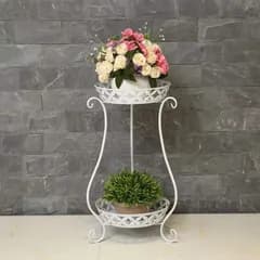 ☆フラワースタンド プランタースタンド フラワーラック 植木鉢スタンド スタンド   2段式 花台 植物棚 屋外室内 玄関 棚 観葉植物 北欧 植物 組み立て簡単