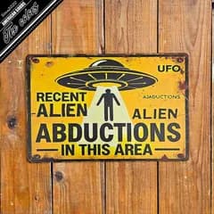 アメリカン雑貨 サインプレート ブリキ看板 UFO 宇宙人 エイリアン AREA51 エリア51 未確認飛行物体 ムー アメリカンプレート6 ガレージ インテリア アメリカンヴィンテージ カリフォルニア ダイナー