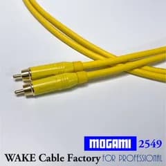 国産定番！洗練のイエロー★MOGAMI2549★RCAケーブル2.5mペア/AMPHENOL ACPR-YEL/あなただけのこだわり/オンリーワン
