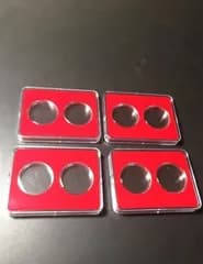 コインケース　クリアケース　カプセル　27mm X4個　収集用品 天皇御在位 記念銀貨　万博記念硬貨専用