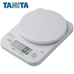 タニタ クッキングスケール 1kg キッチンスケール キッチン はかり 料理 デジタル 1kg 1g単位 ホワイト KF-100 WH デジタルスケール 計量器 コンパクト