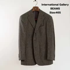 【美品】International Gallery BEAMS（インターナショナルギャラリー ビームス） 3ボタン　ジャケット　SIZE:46S　カシミヤ混　日本製