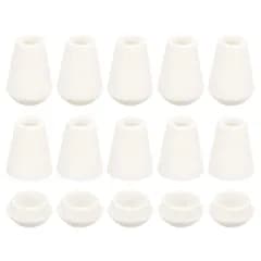 uxcell 20個入りのベルエンドストッパー プラスチック製コードロープエンドロック ロープファスナートグルクリップ付き ドローストリングランヤードバックパック用 ホワイト