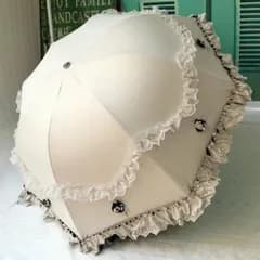 折り畳み傘 レディース 晴雨兼用 レース 紫外線対策 M250402-261