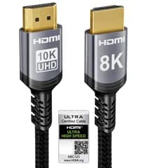 Sniokco 10K 8K HDMI 2.1ケーブル 3M、認証済み48Gbps超高速HDMIケーブル、0.01ms、4K 240Hz / 165Hz / 120Hz、8K 60Hz、eARC、Netflix、HDCP 2.3 / 2.2、DTS:X、…