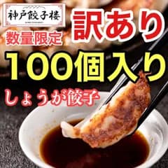 👑いいね1.5万超！リピ続出🥟 🉐訳あり🉐 《しょうが餃子100個》 50個×2袋 にんにく控えめでお弁当にも👍 神戸餃子楼 工場直販 冷凍生餃子 生姜 鍋 蒸し餃子 食品 B品 常備菜 まとめ買い たくさん 冷凍食品 業務用 飲食店