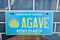 新品 AGAVE  アガベ ドライガーデン メタルサイン 看板 ナンバープレート CALIFORNIA アメリカンハウス DIY  玄関 サボテン