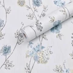 Walwall 壁紙シール 10m 防水 リメイクシート 防カビ DIY 剥がせる 模様替え カッティングシート(9403,  45CMx10M（花柄 ）)