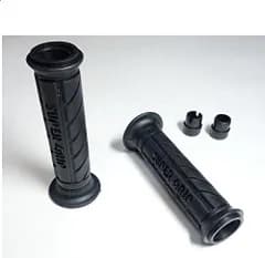 【人気商品】全長130mm ブラック エンド：貫通式 バーエンドキャップ付 バイク用カスタムグリップ SG251 SUPERGRIP（スーパーグリップ）