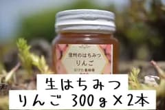 【生産者直送】ハチミツ 蜂蜜　長野県産　非加熱　純粋　国産生はちみつ　りんご　300g 2本セット