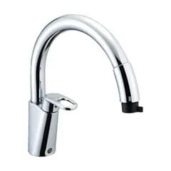 LIXIL(リクシル) INAX キッチン用水栓金具 吐水口引出式 ハンドシャワー付シングルレバー混合水栓 グースネック(エコハンドル)
