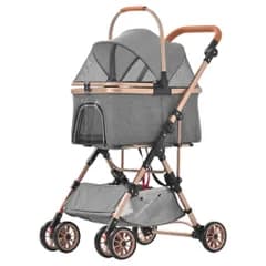 「5月20日より値上げ」全新品 ペットカートアルミ製 分離式 取り外し可能 折りたたみ 多頭 中型犬 小型犬 猫 2y 軽量 ストッパー付き 4輪 組立簡単 工具不要 介護用 ドッグカート ペットバギー 犬 猫 動物