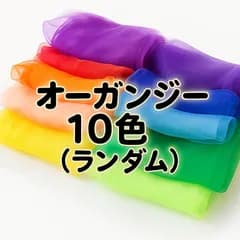 カラー オーガンジー リトミック スカーフ ダンス カラーシフォン ランダム 子ども レクリエーション 10色セット