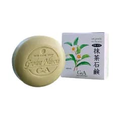 抹茶石鹸 オーガニック 110g 泡立てネット付き 宇治茶エキス 固形 石鹸 洗顔 ピーリング