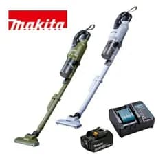 当店だけ！バッテリー充電器も1年保証! マキタ コードレス掃除機 18V サイクロン一体式 オリーブ ホワイト CL286FDZO/W + バッテリー BL1830B + コンパクト充電器DC18WC 充電式 クリーナー スイッチ 当店オリジナルセット CL2