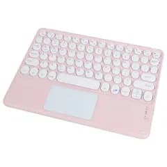 新品 Bluetooth キーボード ipad タブレット用 タッチパッド付き USB充電 薄型 小型 コンパクト 軽量 可愛い windows/ios/android対応 (ピンク)