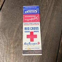 ブックマッチ コレクション RED CROSS COUGH DROPS 咳止めドロップ ビンテージ 雑貨 マッチラベル