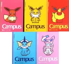 【中古】ノート・メモ帳 A.EIEVUI COLLECTION2017 キャンパスノートドット入りA罫5冊パック 「ポケットモンスター」 ポケモンセンター限定