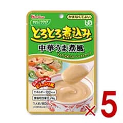 ハウス食品 やさしくラクケア とろとろ煮込み 中華うま煮風 80g ハウスギャバン ギャバン ケアフード 介護食品 レトルト かまなくてよい 惣菜 5個