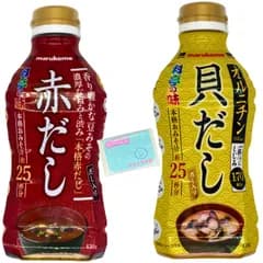 マルコメ 液みそ 料亭の味 【(1)貝だし (2)赤だし 】各430g 各種1本ずつ 合計2本セット ★スラスラ本舗オリジナルポケットティッシュ付き★ 