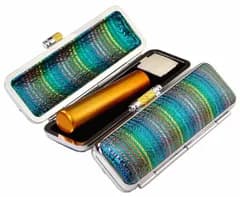 印鑑 認印 水牛 あたり シール 10.5mm メタリック 天然本水牛 ゴールド 印鑑セット ケース付き はんこ セット 認め印 銀行印 印鑑ケース 朱肉付き かぐや グリーン 旧字 カタカナ ローマ字 英語 外国人 作成 プレゼント ギフト 女性 男性 夫婦
