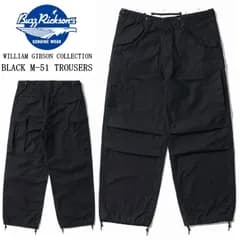 バズリクソンズ BUZZ RICKSONS BR42592 BLACK M-51 トラウザース TROUSERS カーゴパンツ ブラック 軍パン ミリタリー ウィリアムギブソン br42592