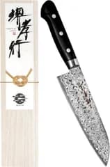 KitcheNavi 堺孝行 プロの料理人が愛用する包丁ブランド ダマスカス 三徳包丁 170mm 45層 AUS10 鏡面加工 日本製 青木刃物製作所 型番k17003