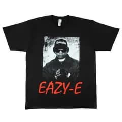 メンズ Tシャツ EAZY E TEEイージーE Tシャツブラック 黒ラップT ラッパー アーティスト WESTSIDE 西海岸チカーノ ローライダー NWA レディース