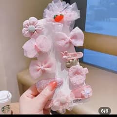 プリンセスフラワー　ヘアクリップ 女の子 10点セット 子供 ヘアピン 髪留め ヘアアクセサリー