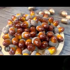 1582 人工どんぐり　帽子　木の実　椎の実　秋　くぬぎ　リース　手芸 工作　ディスプレイ