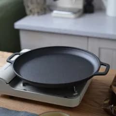 鉄鋳物 焼肉プレート 33cm グリルパン 焼肉グリル 焼肉コンロ 焼き肉プレート 鉄板プレート 鉄板皿 キャンプ アウトドア 厚4mm