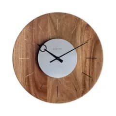 壁時計 掛時計 NEXTIME ネクスタイム ウォールクロック Nel AL ウッド シルバー / NXT-J037 ナチュラル Past Present Series