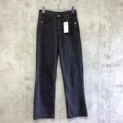 K&G INTERNATIONAL ケーアンドジーインターナショナル　ストレートデニムパンツ　ダークグレー　レディース　Sサイズ