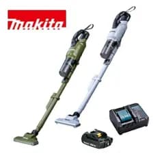 当店だけ！バッテリー充電器も1年保証! マキタ コードレス掃除機 18V サイクロン一体式 オリーブ ホワイト CL286FDZO/W + 軽量バッテリー BL1820B + コンパクト充電器DC18WC 充電式 クリーナー スイッチ 当店オリジナルセット C