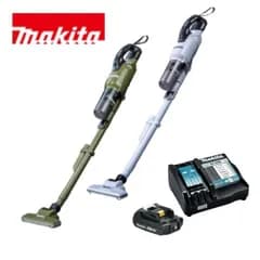 当店だけ！バッテリー充電器も1年保証! マキタ コードレス掃除機 18V サイクロン一体式 オリーブ ホワイト CL286FDZO/W + 軽量バッテリー + 急速充電器 充電式 クリーナー 当店オリジナルセット CL286FDRFO/W (軽量ver)