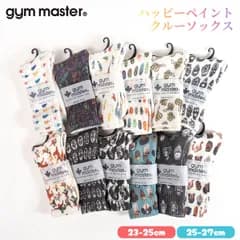 [23-25cm] gym master ジムマスター 靴下 ハッピーペイント クルーソックス 覆面レスラー プロレスラー G857329 レディース
