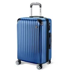 Trip] スーツケース キャリーケース キャリーバッグ 拡張機能付 [New 耐衝撃 超軽量 大型 静音 ダブルキャスター TSAローク搭載 ファスナータイプ 旅行 ビジネス 出張 (Sサイズ/機内持込（1-3泊） ブルー)